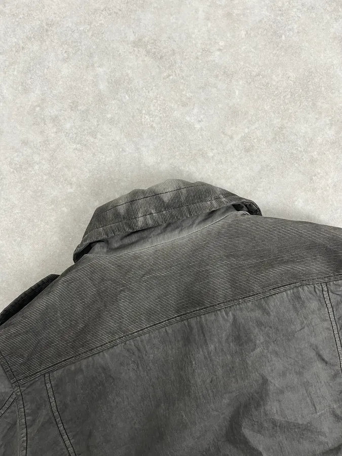 2000s Diesel Grey Asymmetrical Caban Jacket NzKNbKG 6