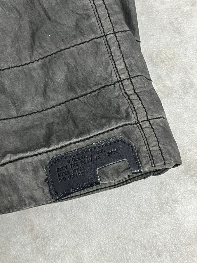 2000s Diesel Grey Asymmetrical Caban Jacket NzKNbKG 7
