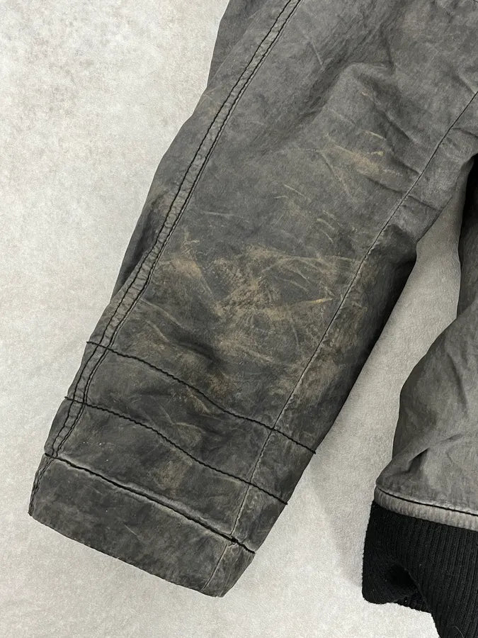 2000s Diesel Grey Asymmetrical Caban Jacket NzKNbKG 10