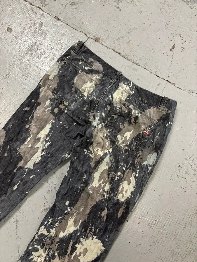 2000s Diesel Grey Denim Tie-Dye Jeans dmgWtPS 6