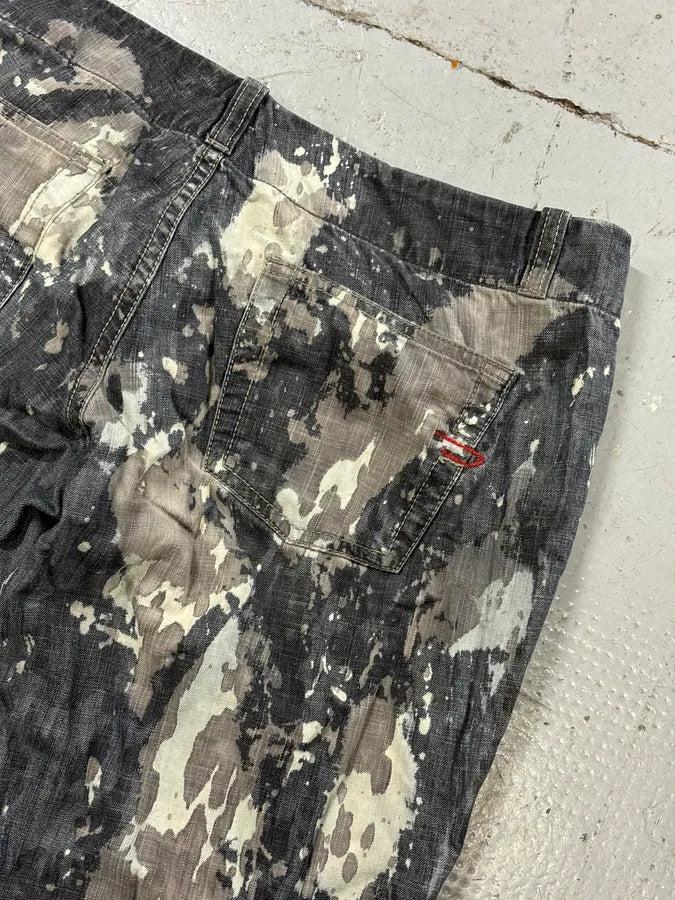 2000s Diesel Grey Denim Tie-Dye Jeans dmgWtPS 7