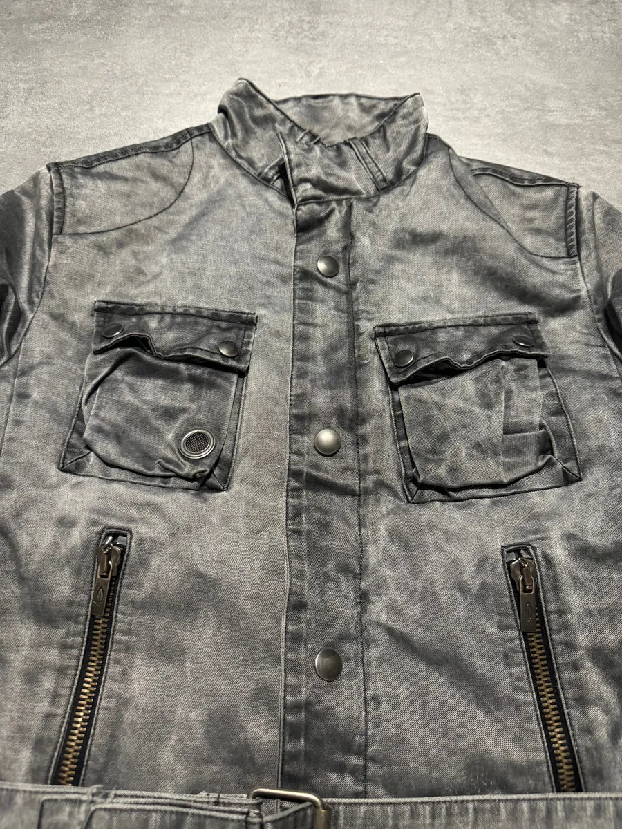 2000s Diesel Grey Faded Jacket HDuABOe 10
