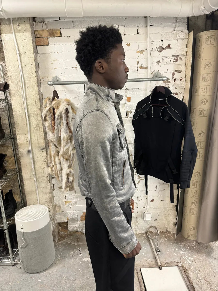 2000s Diesel Grey Faded Jacket HDuABOe 4