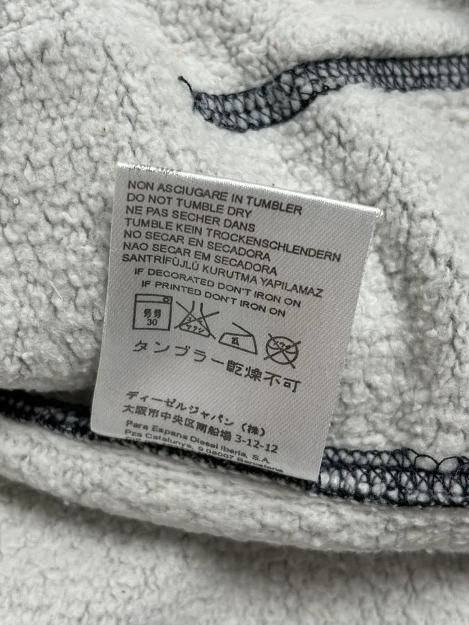 2000s Diesel Grey Striped Cozy Zip-up Hoodie EXyoXTc 13