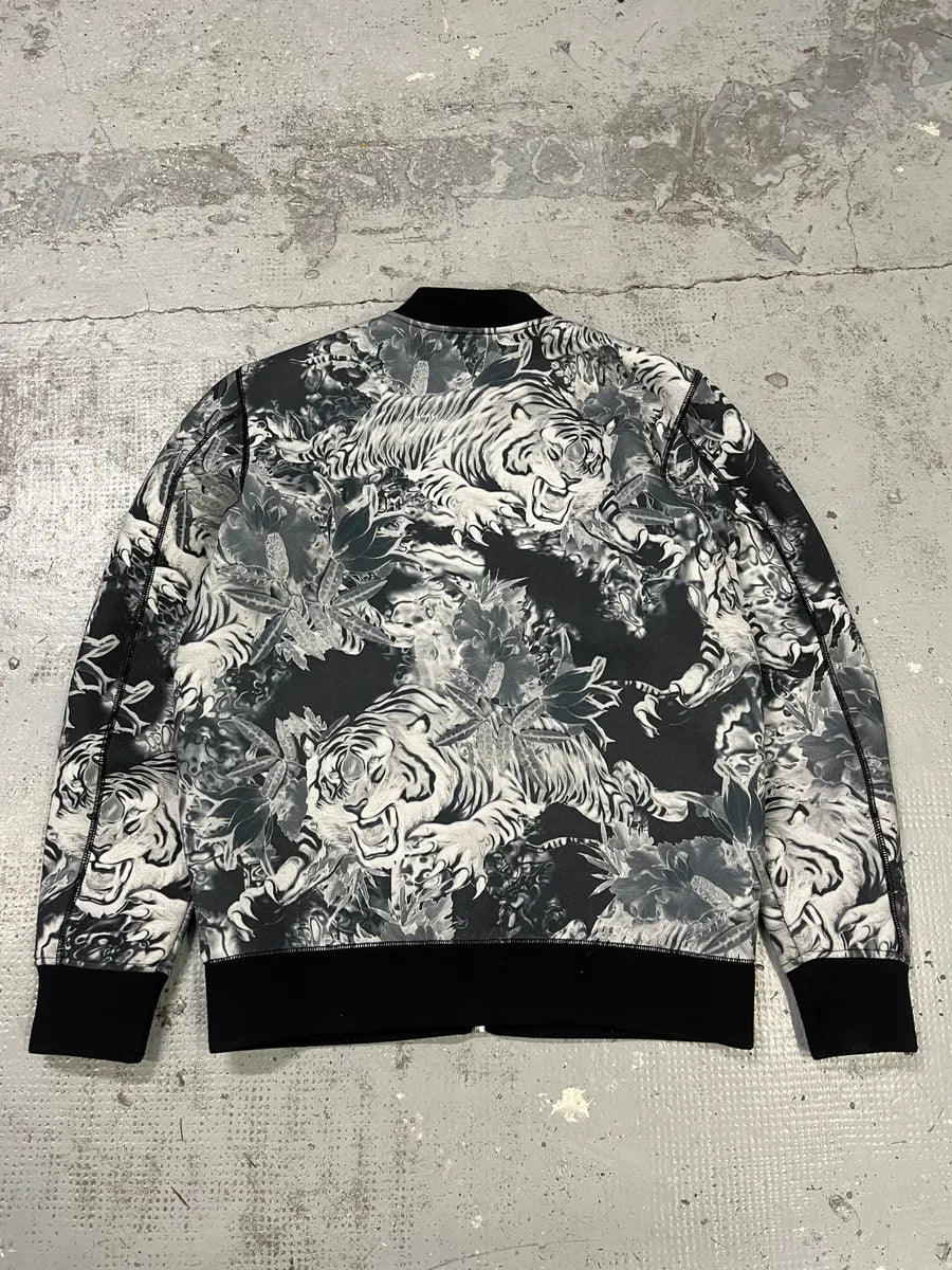 2000s Diesel Grey Tiger Bomber Jacket UxBBSZD 6