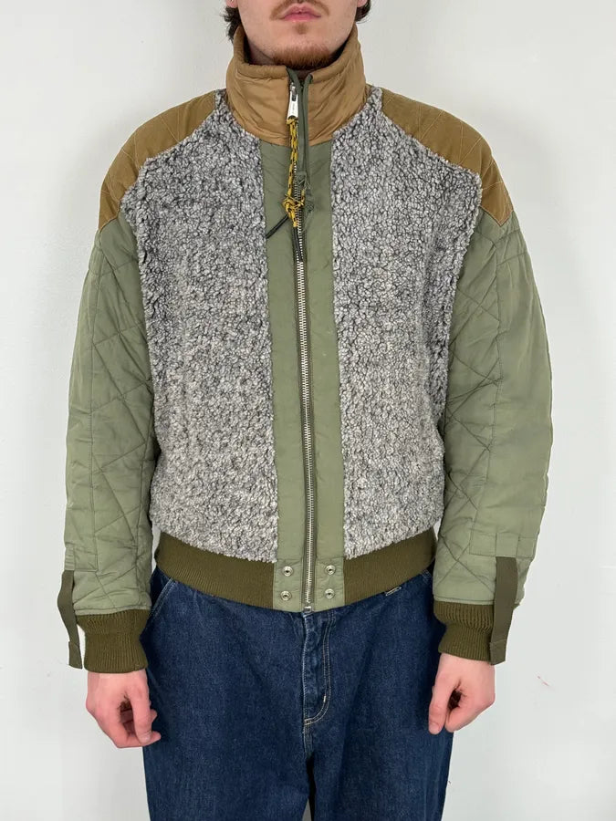 2010s Diesel Hybrid Army Faux Fur Bomber Jacket dxKIvPN 1