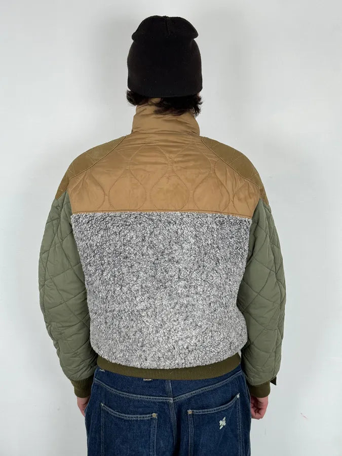 2010s Diesel Hybrid Army Faux Fur Bomber Jacket dxKIvPN 2