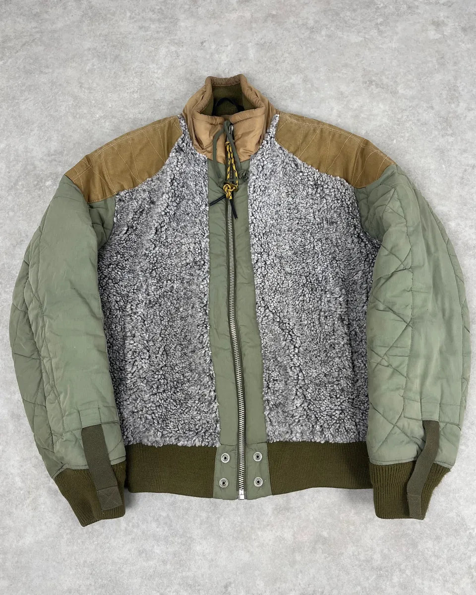 2010s Diesel Hybrid Army Faux Fur Bomber Jacket dxKIvPN 0