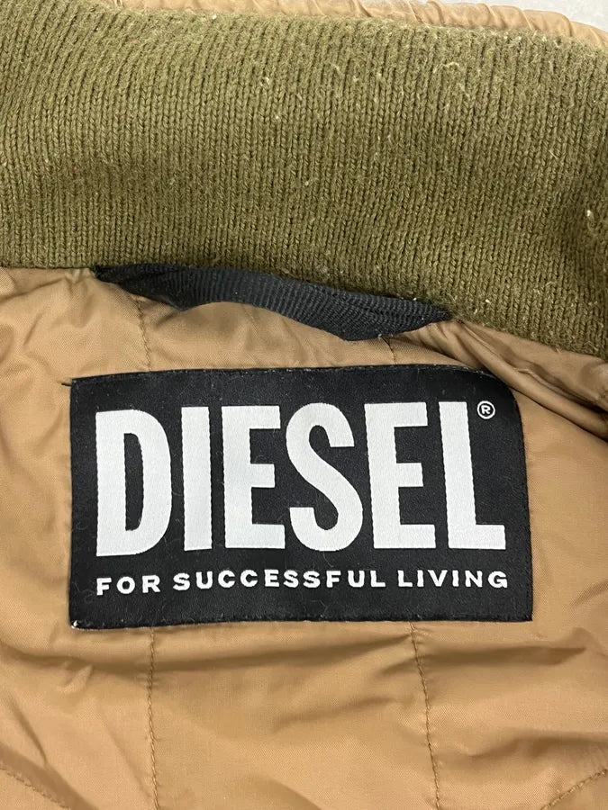 2010s Diesel Hybrid Army Faux Fur Bomber Jacket dxKIvPN 10