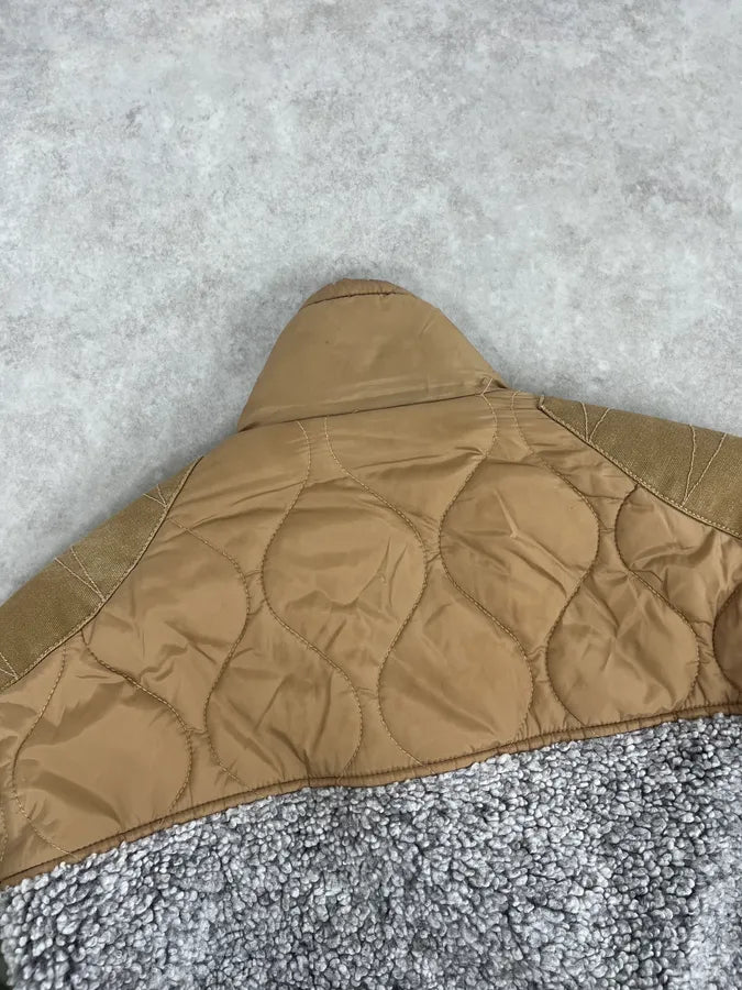 2010s Diesel Hybrid Army Faux Fur Bomber Jacket dxKIvPN 6