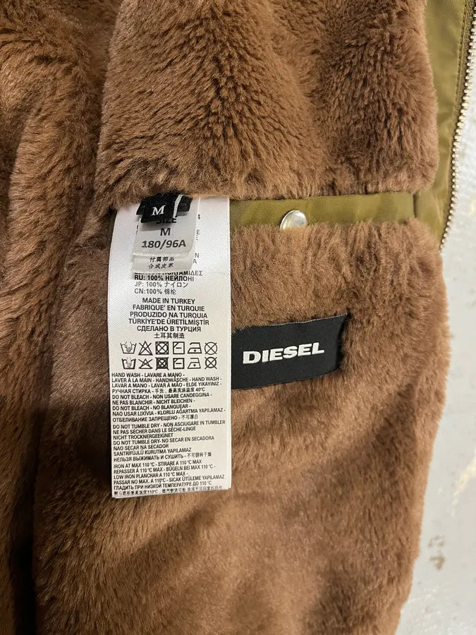 2000s Diesel Khaki Collar Cargo Bomber Jacket jknRokg 9