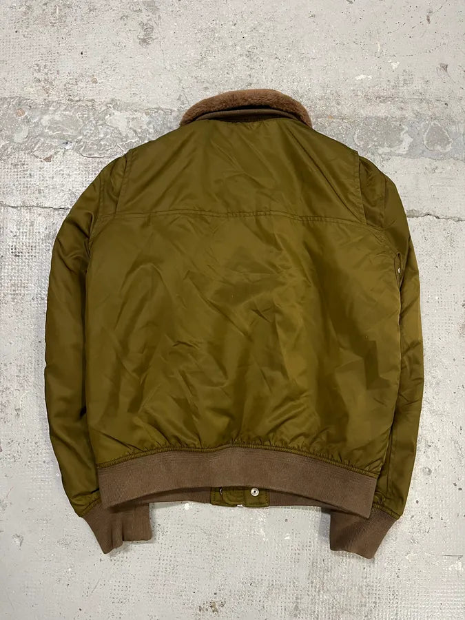 2000s Diesel Khaki Collar Cargo Bomber Jacket jknRokg 6