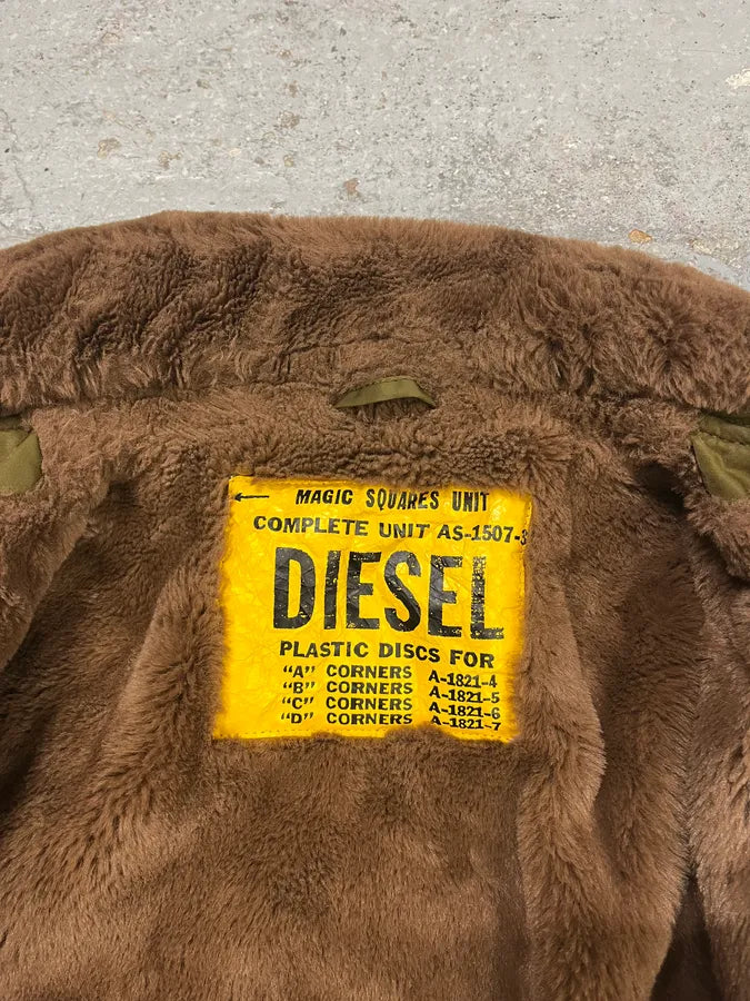 2000s Diesel Khaki Collar Cargo Bomber Jacket jknRokg 8