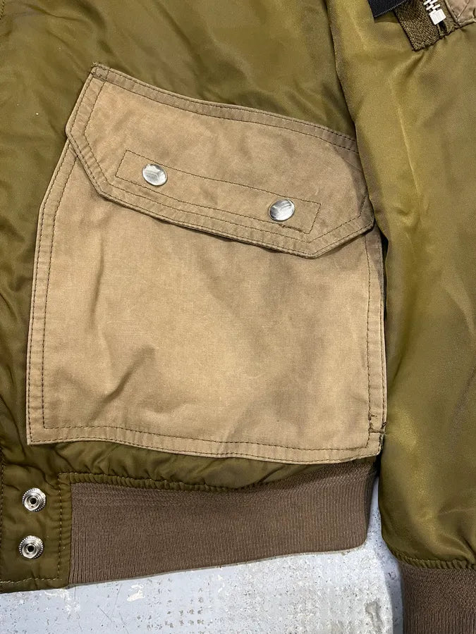 2000s Diesel Khaki Collar Cargo Bomber Jacket jknRokg 5