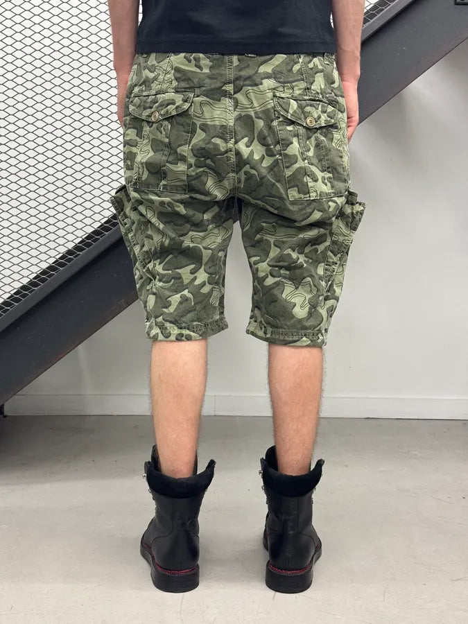 2000s Diesel Khaki Camo Cargo Shorts qTKuXmv 2