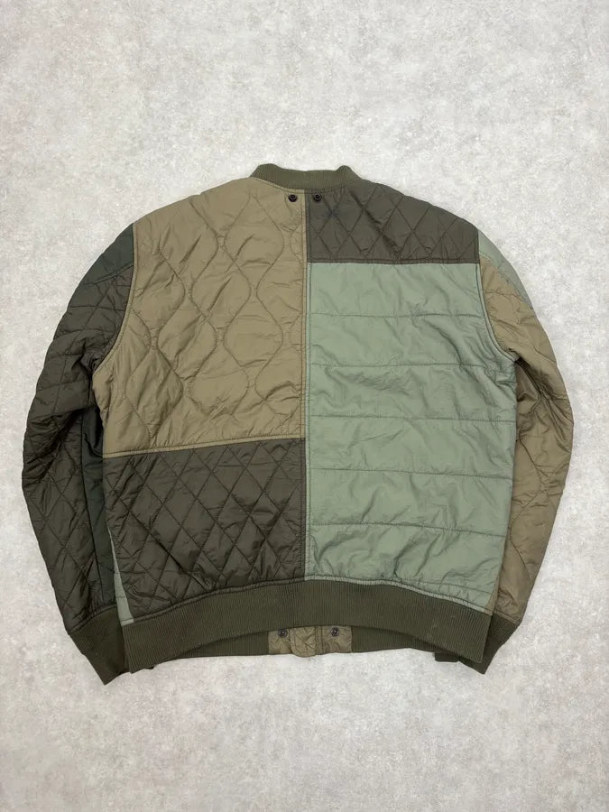 2000s Diesel Khaki Deconstructed Puffer Bomber Jacket SpHCbTJ 5