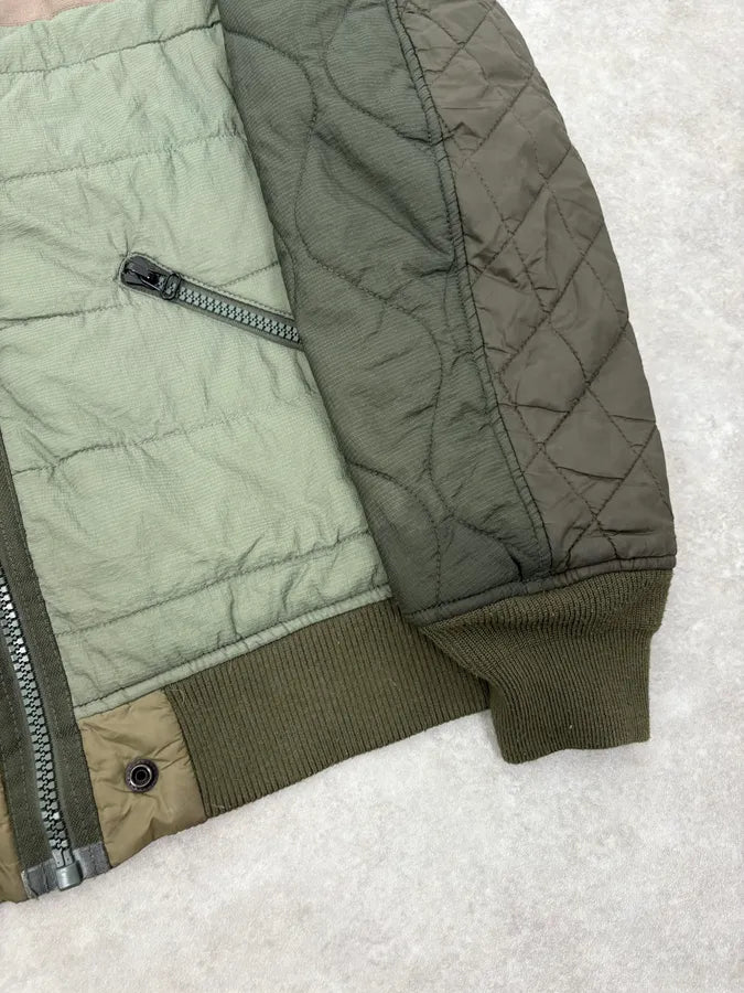 2000s Diesel Khaki Deconstructed Puffer Bomber Jacket SpHCbTJ 7