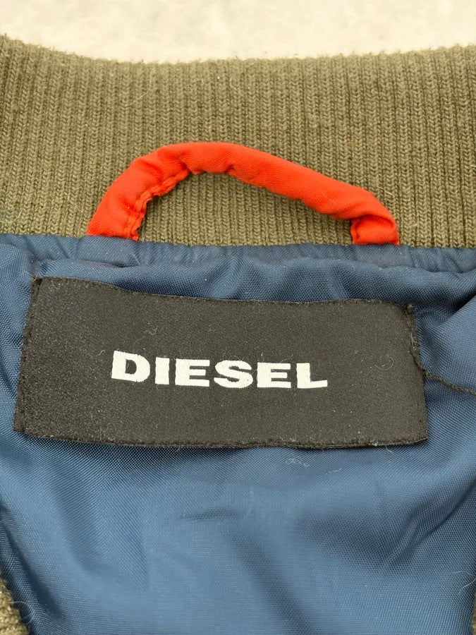 2000s Diesel Khaki Deconstructed Puffer Bomber Jacket SpHCbTJ 9