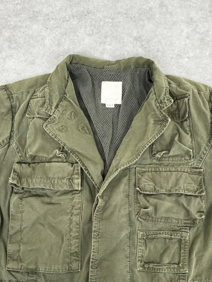 2000s Diesel Military Green Cargo Blazer Jacket ThyiwtC 7