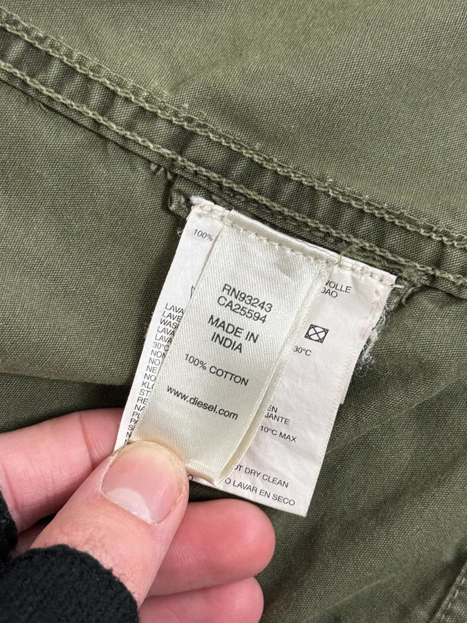 2000s Diesel Military Green Cargo Blazer Jacket ThyiwtC 13
