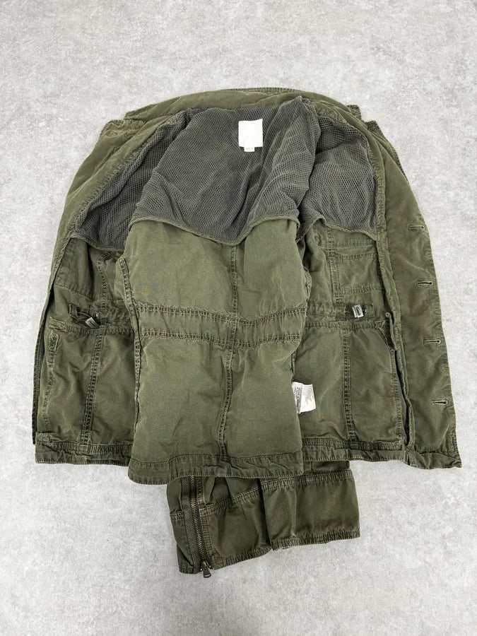2000s Diesel Military Green Cargo Blazer Jacket ThyiwtC 6
