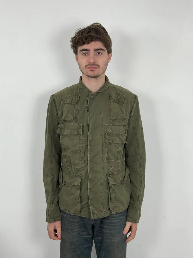 2000s Diesel Military Green Cargo Blazer Jacket ThyiwtC 1