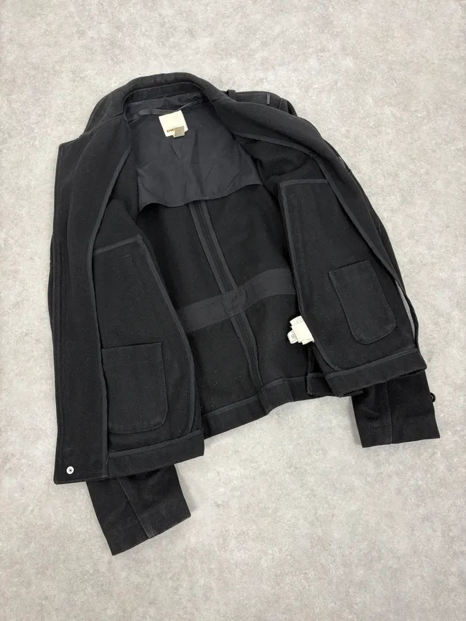 2000s Diesel Black Classy Caban Jacket gEAoeJP 6
