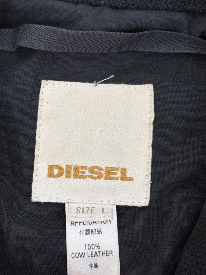 2000s Diesel Black Classy Caban Jacket gEAoeJP 7