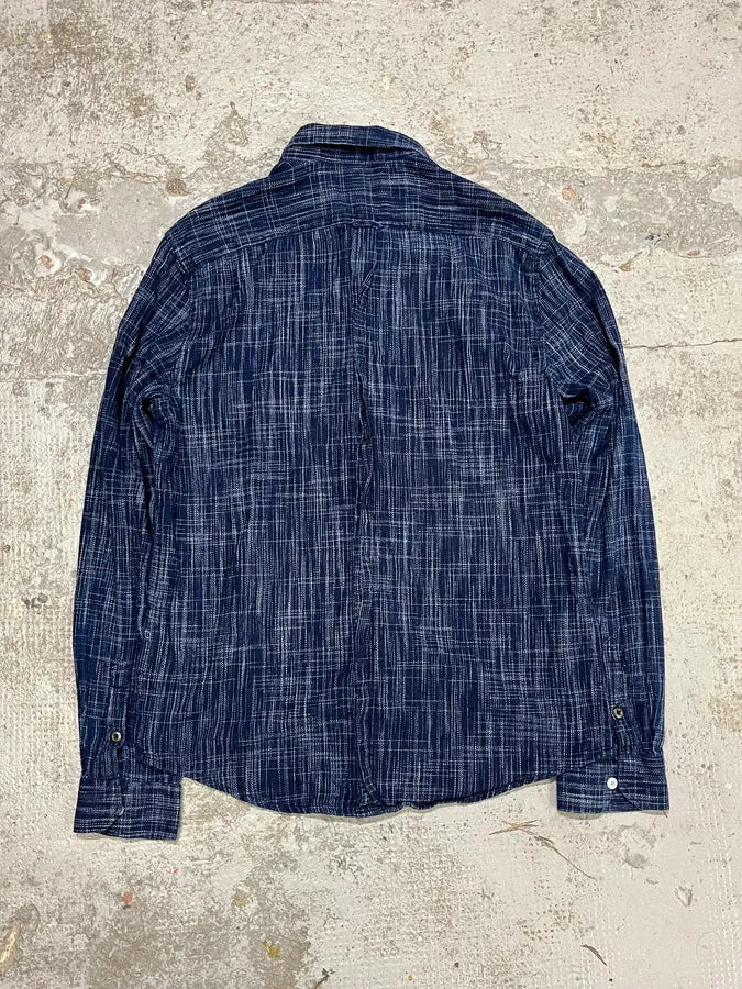 2000s Diesel Navy Lined Shirt ySSuhBz 5