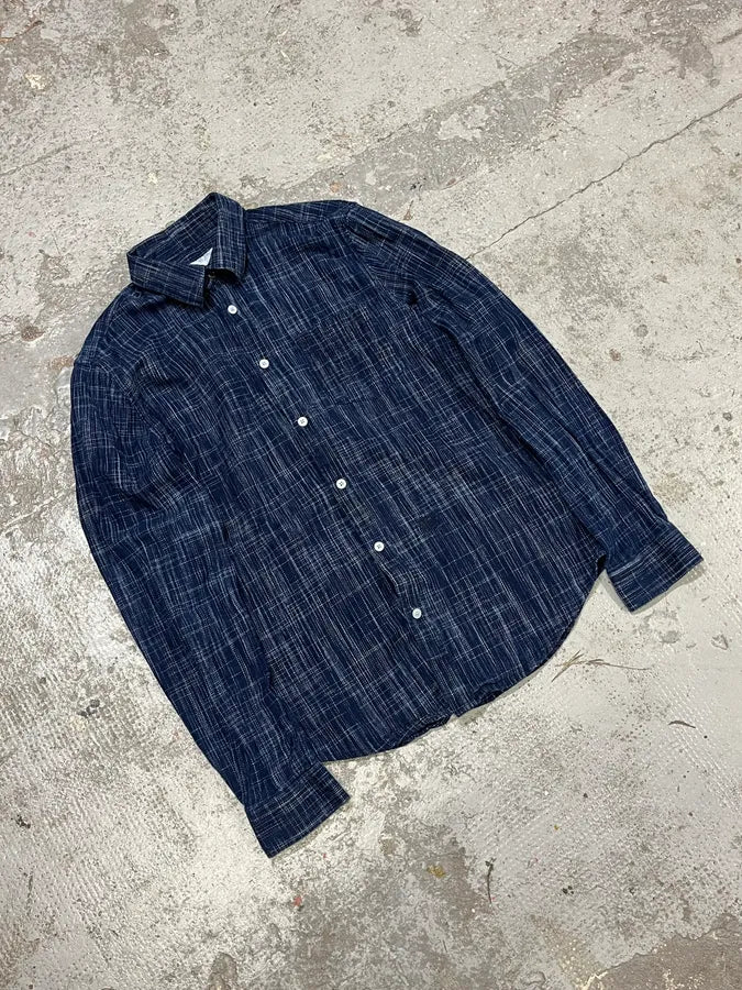 2000s Diesel Navy Lined Shirt ySSuhBz 3