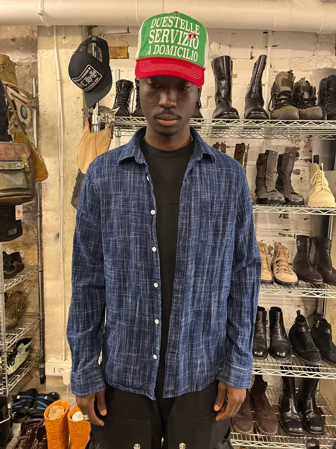 2000s Diesel Navy Lined Shirt ySSuhBz 1