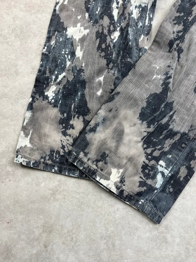 2000s Diesel Grey Tones Painted Denim Jeans RIAtZrg 12