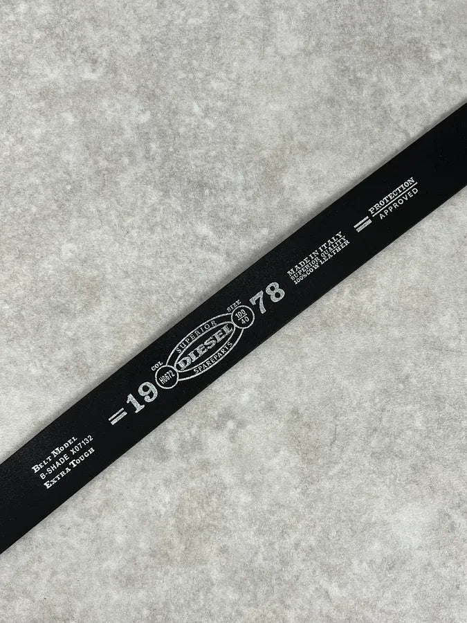 2000s Diesel Black & Green Cow Leather Belt VyjVAPE 5