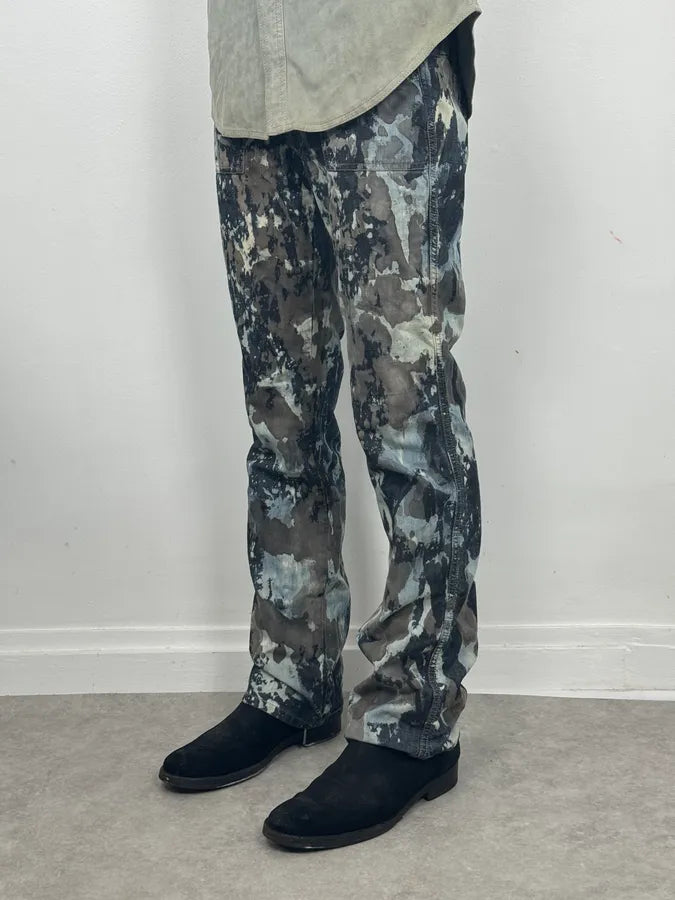 2000s Diesel Rust Splash Paint Blue Pants VcMlDHr 2