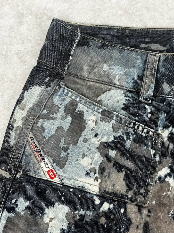 2000s Diesel Rust Splash Paint Blue Pants VcMlDHr 7