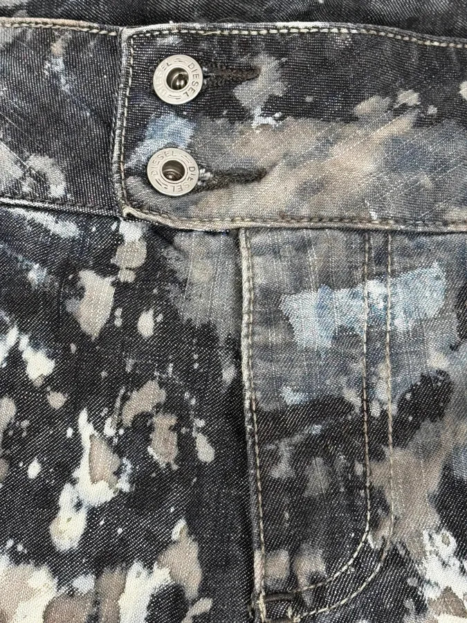 2000s Diesel Rust Splash Paint Blue Pants VcMlDHr 9