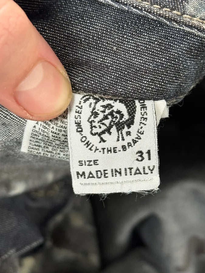 2000s Diesel Rust Splash Paint Blue Pants VcMlDHr 13