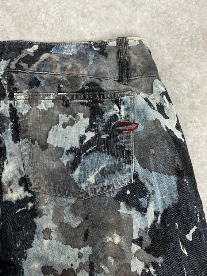 2000s Diesel Rust Splash Paint Blue Pants VcMlDHr 8