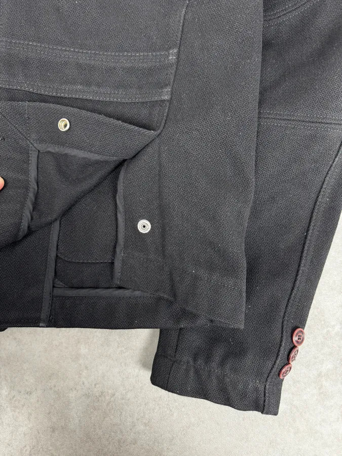 2000s Diesel Sample Black Minimalist Jacket bYauXeJ 10