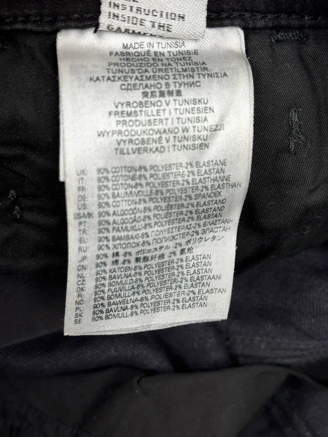 2000s Diesel Slim Black Waxed Denim Jeans pfCyyJF 12