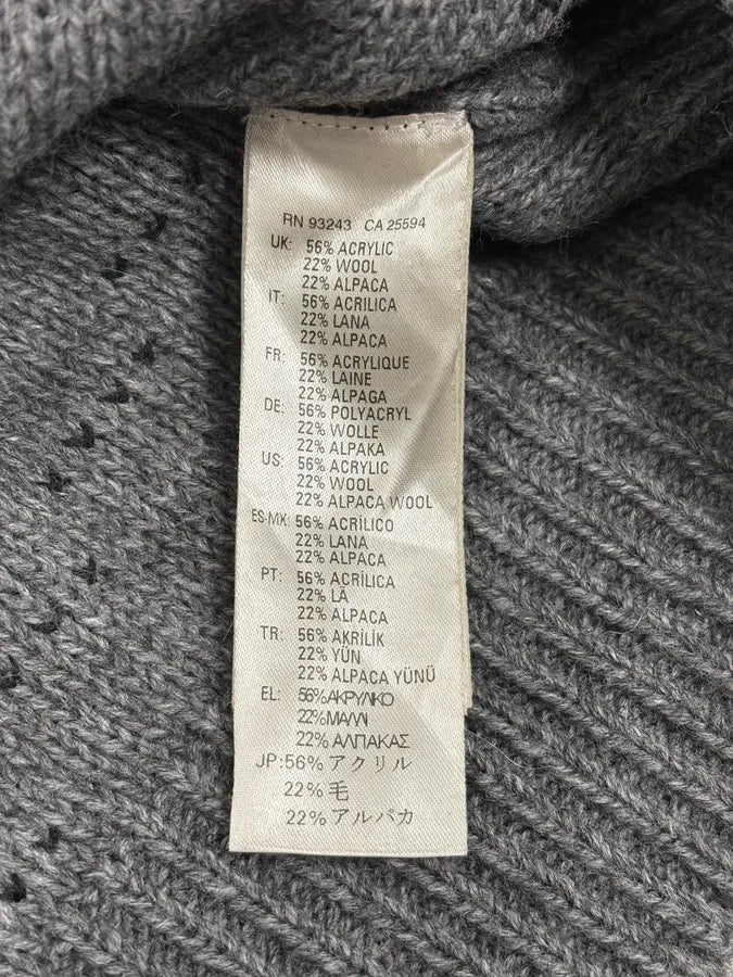 2000s Diesel Spiderweb Destroyed Grey Wool Sweater abZtlNo 10