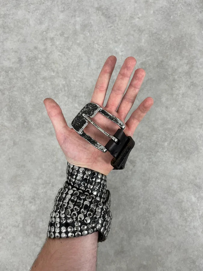 2000s Diesel Studded Black Leather Belt elIQZMG 1