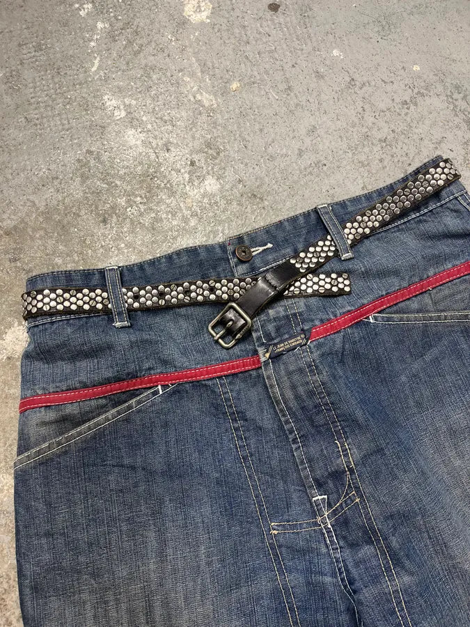 2000s Diesel Studded Black Leather Belt XJwATaR 1