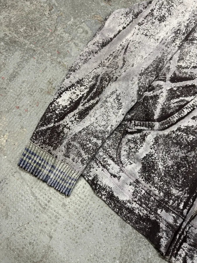 2000s Diesel White & Brown Washed Sweater (L) 12