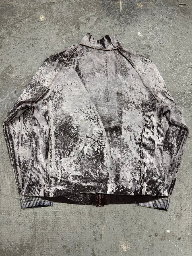 2000s Diesel White & Brown Washed Sweater (L) 2