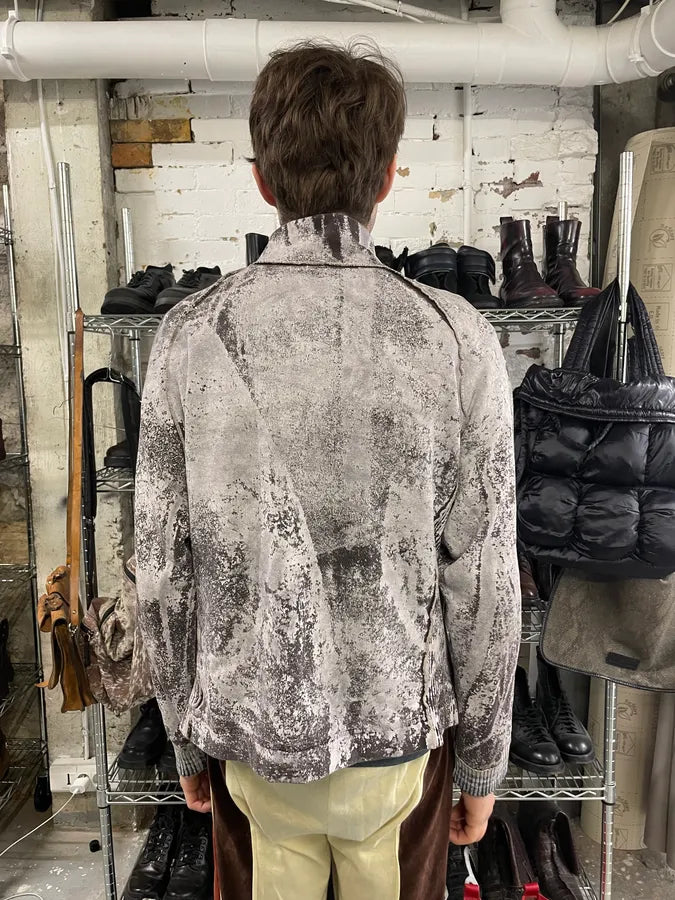 2000s Diesel White & Brown Washed Sweater (L) 4