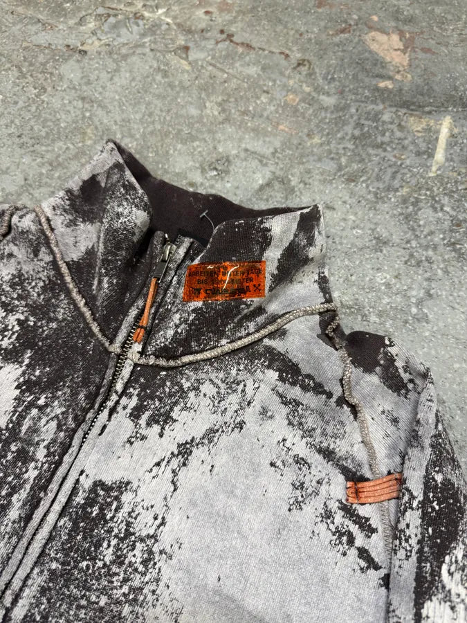 2000s Diesel White & Brown Washed Sweater (L) 5