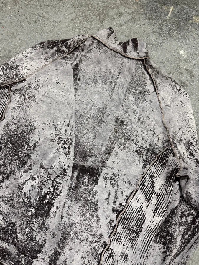 2000s Diesel White & Brown Washed Sweater (L) 6