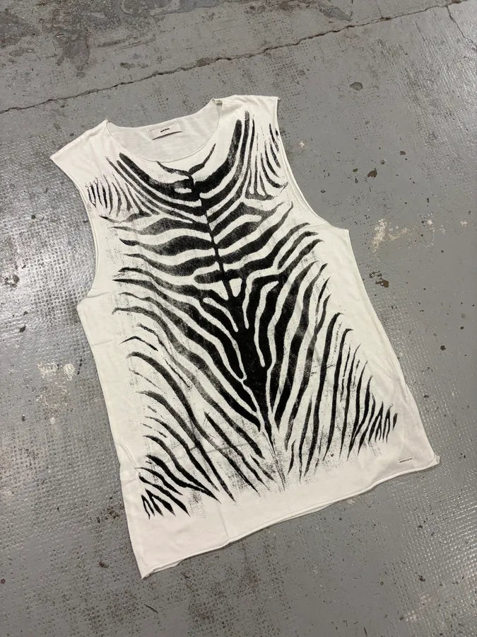 2000s Diesel White & Black Zebra Tank Top RUDDOEs 4