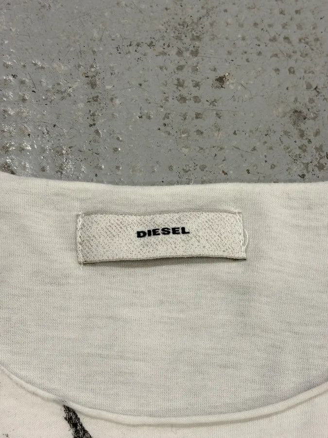 2000s Diesel White & Black Zebra Tank Top RUDDOEs 8